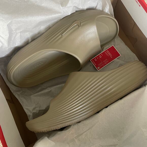 Nike ReactX Rejuven8 Slide Mens Size 13 Khaki Brown HV4479-200 - Picture 6 of 10